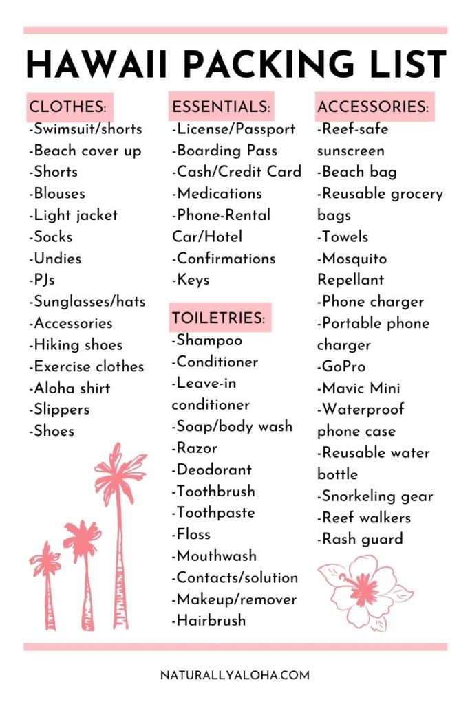 what-to-pack-for-hawaii-printable-checklist-hawaii-what-to-pack-for-a